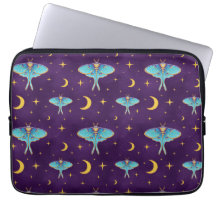 Luna Moth Celestial Moons & Stars Lila