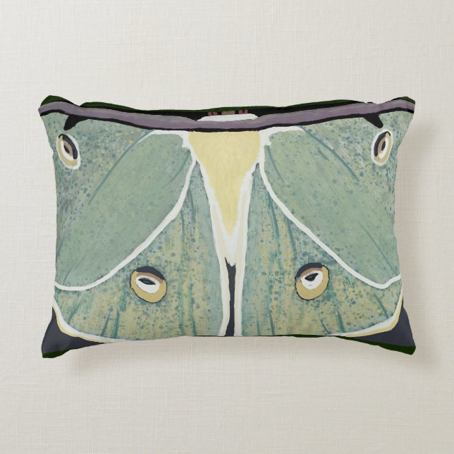 Luna Moth Digital Painting Dekokissen (Vorderseite)