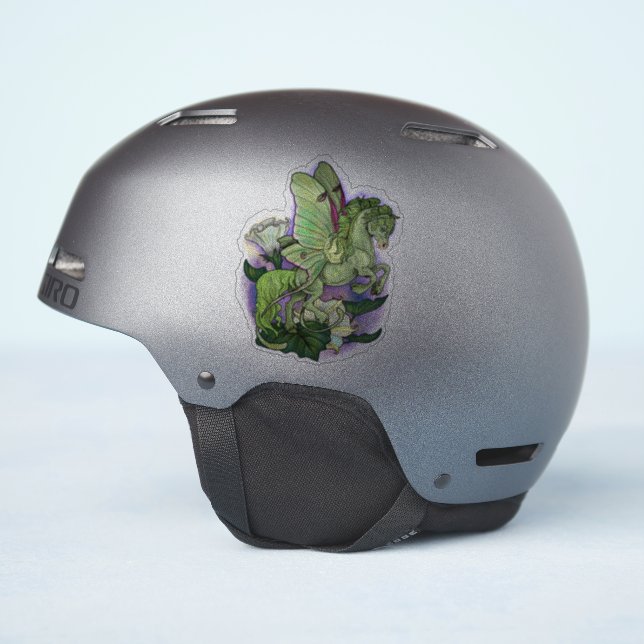 Luna Moth Fairy Horse Aufkleber (Helmseite)