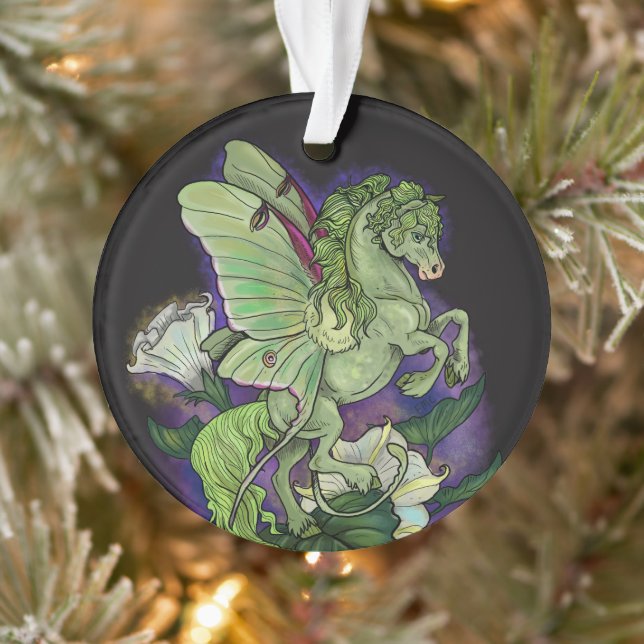 Luna Moth Fairy Horse Pegasus Ornament (Baum)