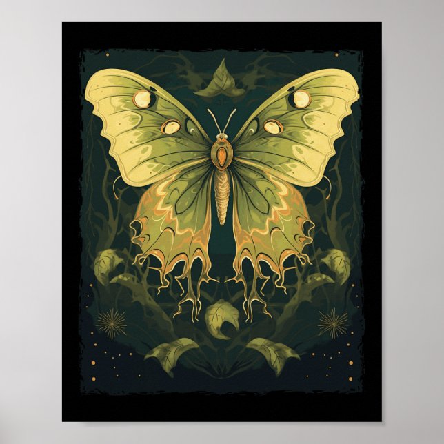 Luna Moth Halloween Poster (Vorne)