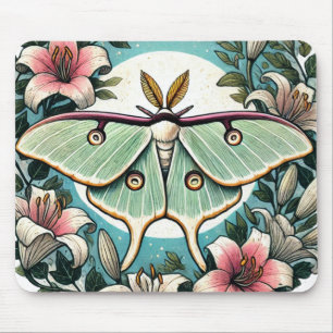 Luna Moth Illustration Luna Moths Mousepad