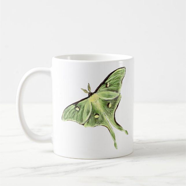 Luna Moth Keramik Tasse (Links)
