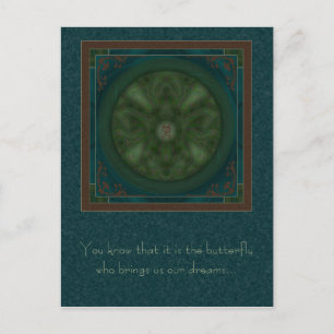 Luna Moth Mandala Postkarte
