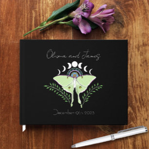 Luna Moth Moon Phases Gästebuch
