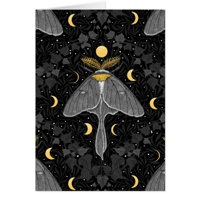 Luna moth, phases de lune et lierre damassé patron (Devant)