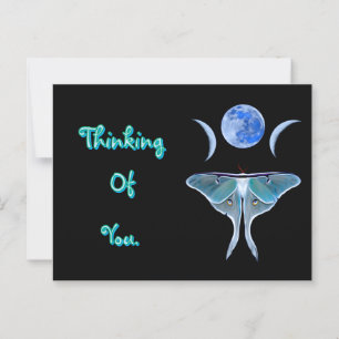 Luna Moth Triple Moon denkt an Sie Postkarte
