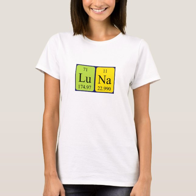 Luna Periodenname Shirt (Vorderseite)