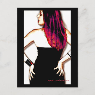 Luna Retral Postcard Postkarte