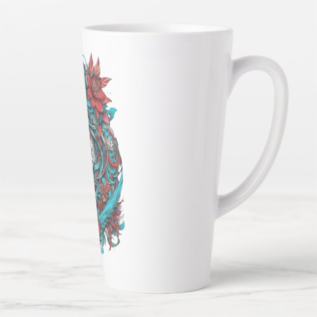 Lunar Blossom Reverie Turquoise Moonchild Crimson  Milchtasse (Rechts)