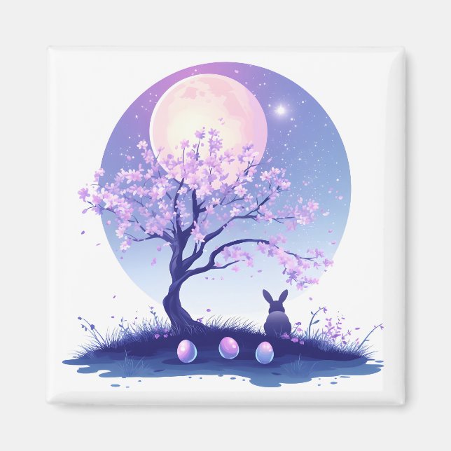 Lunar Bunny Night Magnet (Vorne)