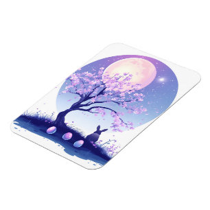 Lunar Bunny Night Magnet