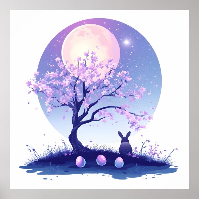 Lunar Bunny Night Poster (Vorne)