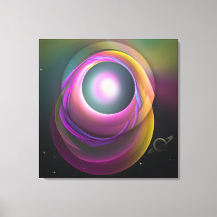 Lunar Eclipse, Fantasy abstrakt Wallart Leinwanddruck