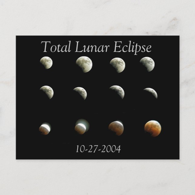 Lunar Eclipse Foto Postkarte (Vorderseite)
