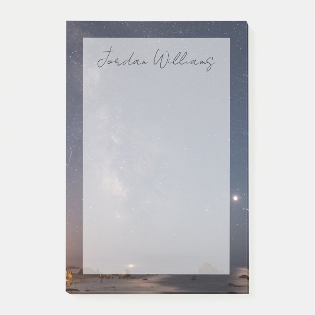 Lunar Eclipse & Milky Way | Bandon Beach Oregon Post-it Klebezettel (Vorderseite)