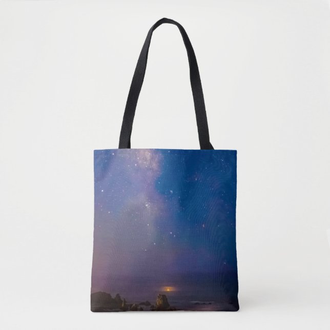 Lunar Eclipse & Milky Way | Bandon Beach, Oregon Tasche (Vorderseite)