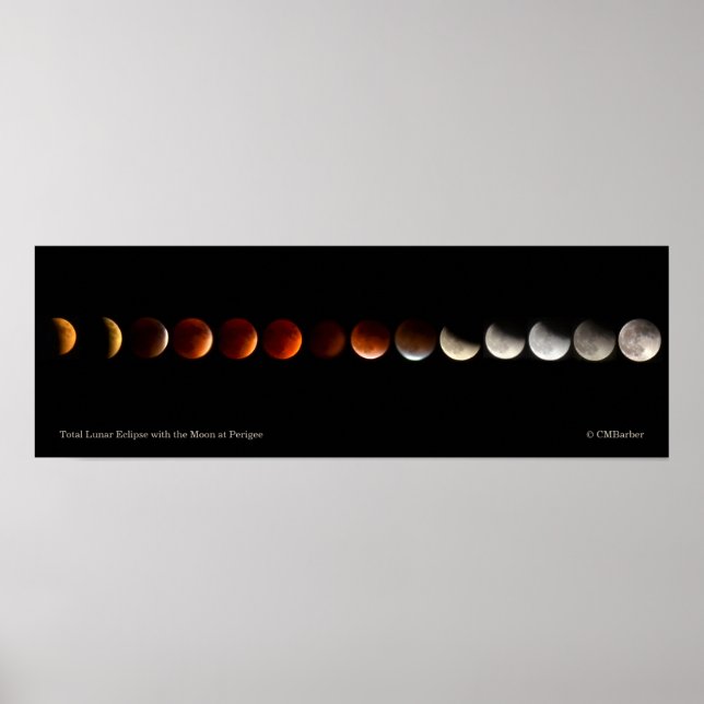 Lunar-Eclipse mit dem Mond in Perigee Poster (Vorne)