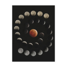 Lunar Eclipse Postkarte insgesamt