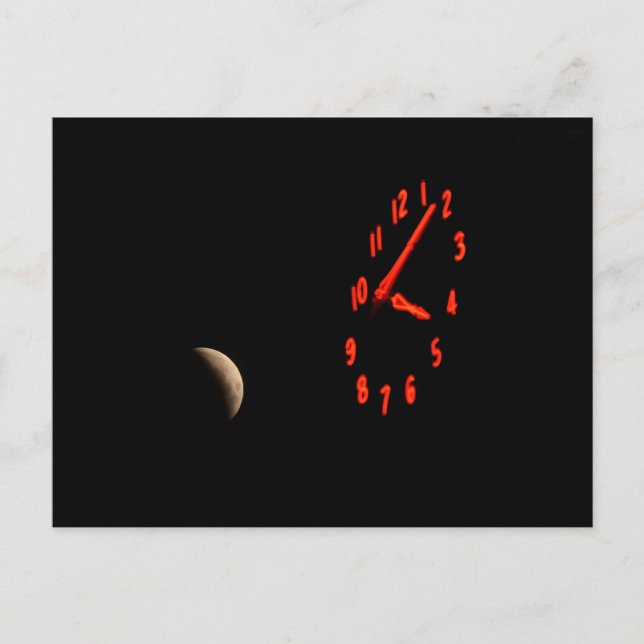 Lunar Eclipse über Oakland Postkarte (Vorderseite)