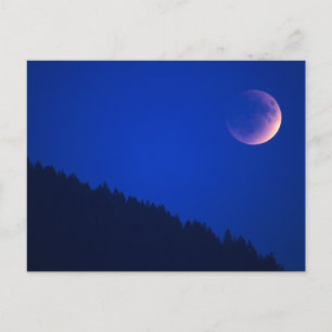 Lunar Eclipse über Wald   Zug, Schweiz Postkarte