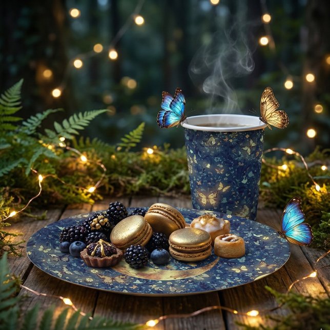 Lunar Glow Midnight Butterflies Party Pappbecher (Von Creator hochgeladen)