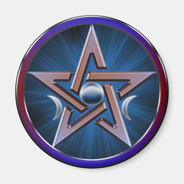 Lunar Goddess Pentagram Magnet (Vorne)