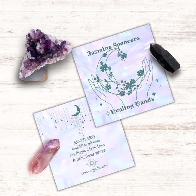 Lunar Holographic Business Card Quadratische Visitenkarte (Von Creator hochgeladen)