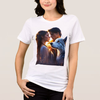 Lunar Howl: Wolf Pack Harmony Tri-Blend Shirt