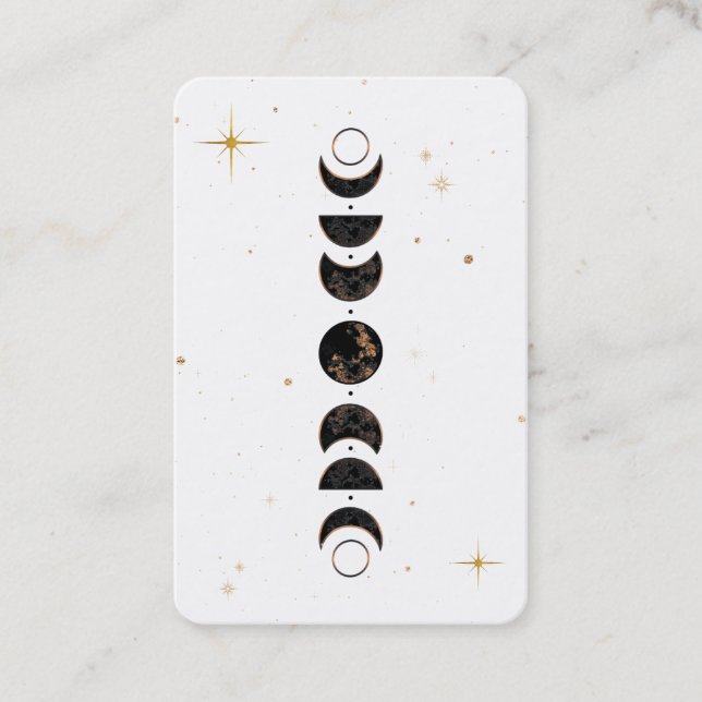 *~* Lunar - Kosmischer Mond Phases Universe Shaman Visitenkarte (Vorderseite)