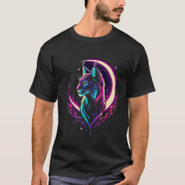 Lunar Lynx, Lynx Silhouette, Crescent Moon T-Shirt