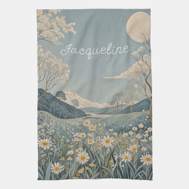 Lunar Meadow Personalisiert Geschirrtuch (Vertikal)