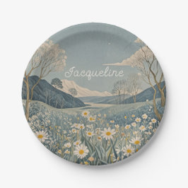 Lunar Meadow Personalisiert Pappteller