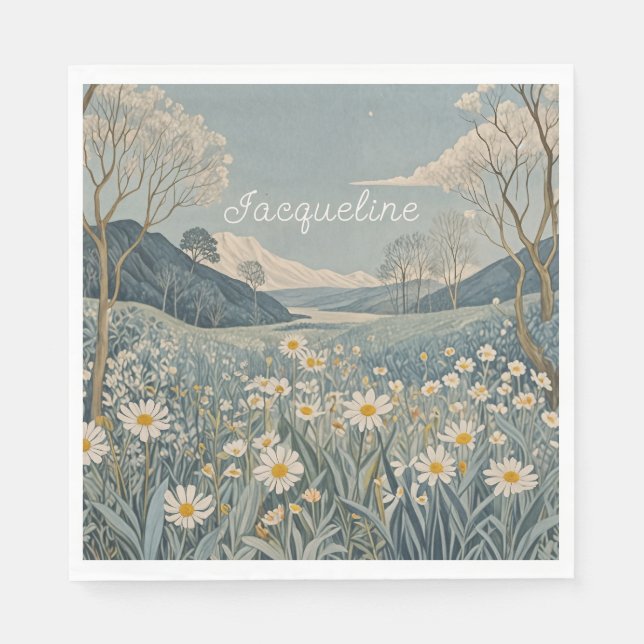 Lunar Meadow Personalisiert Serviette (Vorderseite)