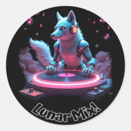 Lunar Mix, Wolf Beats Runder Aufkleber