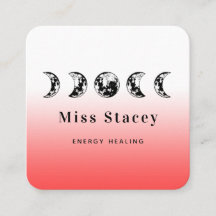 Lunar Moon Phase Energy Healer Spirituell Red Ombr