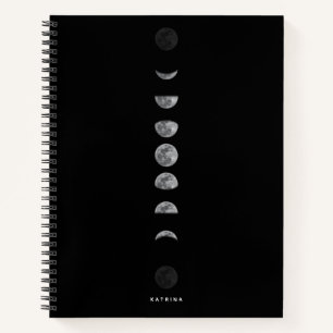 Lunar Moon Phases Celestized Customized Name Notizbuch