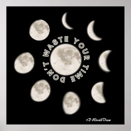 Lunar Moon Phases modern Poster