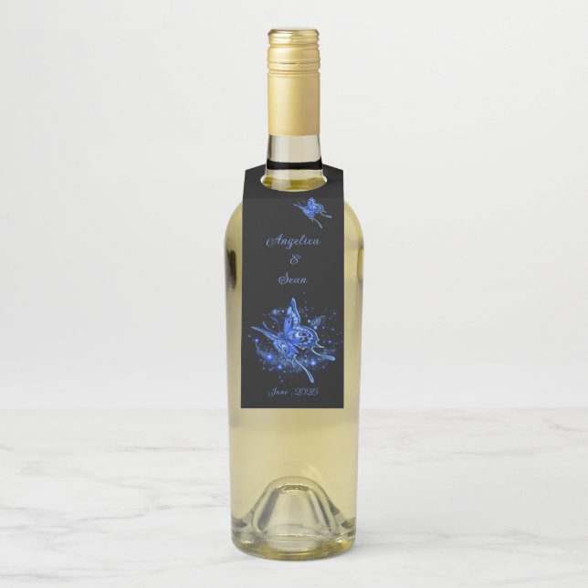 Lunar Moth Magical Wedding Flaschenanhänger (Auf Flasche)