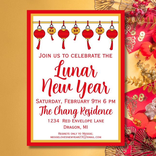 Lunar New Year Lantern Chinesisches Neujahr Einladung (Von Creator hochgeladen)