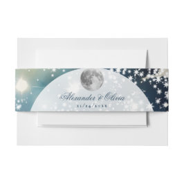 Lunar Night Sky Wedding Einladungsbanderole