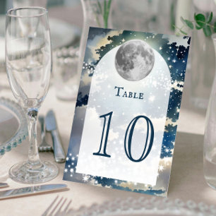 Lunar Night Sky Wedding Tischnummer