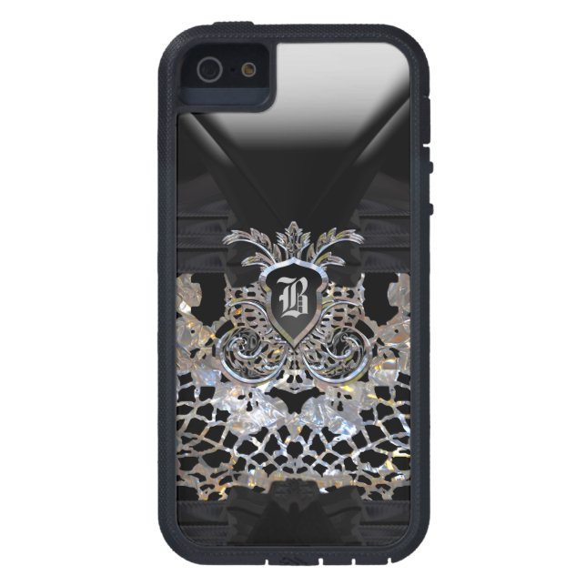 Lunar Party Girly Elegante Monogram Case-Mate iPhone Hülle (Rückseite)