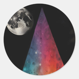 Lunar Prism Runder Aufkleber