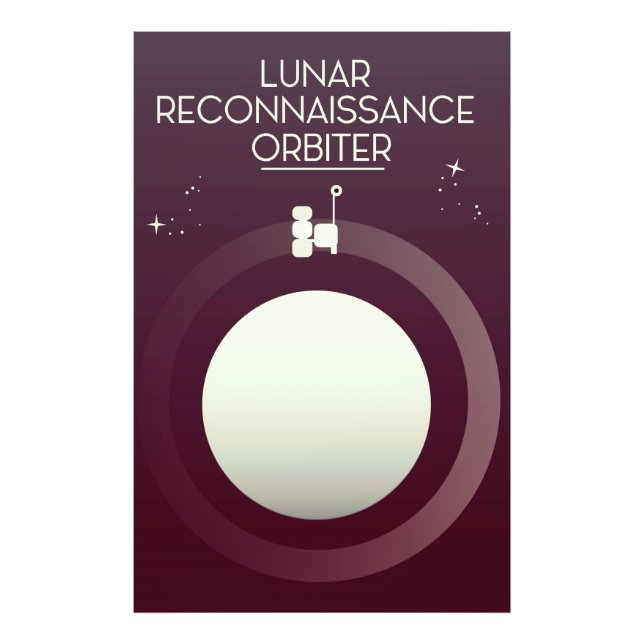 Lunar Reconnaissance Orbiter Fotodruck (Vorne)
