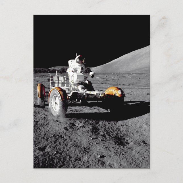 Lunar Rover, Apollo 17 Postkarte (Vorderseite)