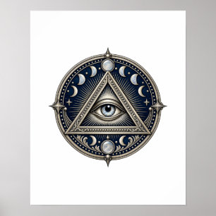 Lunar Silver Eye Poster