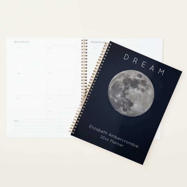 Lunar Sky Full Moon Celestial Dream Typografy Planer (Anzeige)