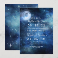 Lunar Sky Full Moon Celestial Galaxy Stars Hochzei