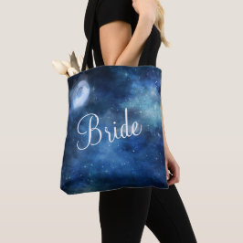 Lunar Sky Full Moon Celestial Galaxy Wedding Bride Tasche